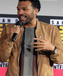 O.T Fagbenle Black Widow Brown Suede Jacket Halloween Sale