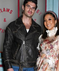 Paul Forman Black Brando Biker Leather Jacket