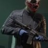 Payday 3 Wolf Black Leather Jacket Costume