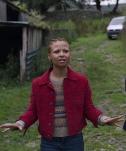 Pia Black Mirror Maroon Wool Jacket