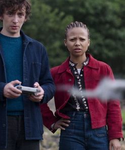 Pia Black Mirror Maroon Wool Jacket Womens Sale