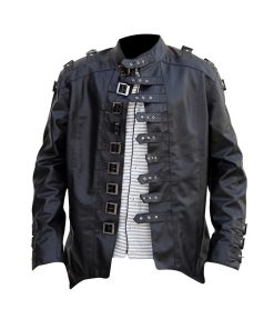 Punk Emo Vintage Black Leather Gothic Jacket Costume