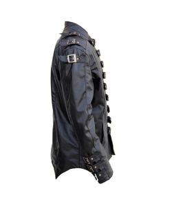 Punk Emo Vintage Black Leather Gothic Jacket Costume Free Shipping UK USA Canada