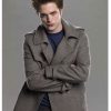 Robert Pattinson Twilight Gray Wool Pea Coat