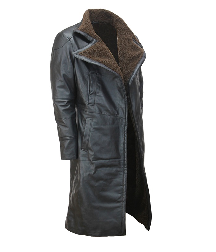 thumbnail image 2 of Officer K Blade Runner 2049 Ryan Gosling Long Trench Coat - Cotton Jacket 2 of 4