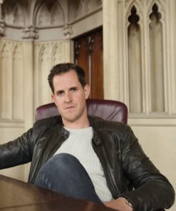 Secrets Of Great British Castles Dan Jones Leather Jacket Free Shipping USA UK