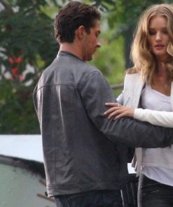 Shia LaBeouf Transformers Gray Leather Jacket Shop now