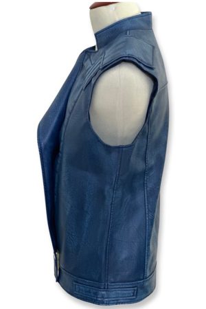 Star Wars Jedi Survivor Blue Leather Vest Costume Cosplay Comic Con