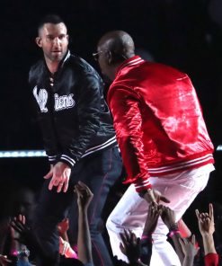 Super Bowl Halftime Adam Levine Satin Jacket Free Shipping UK USA Canada