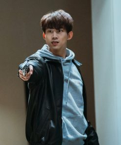 Taec-Yeon Vincenzo Black Leather Jacket