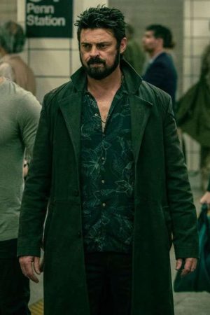 The Boys Billy Butcher Black Wool Coat Free Shipping UK USA Canada