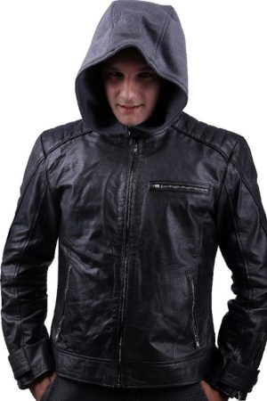 The Dark Knight Outlaw Batman Leather Jacket Costume Mens Fashion