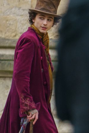Timothée Chalamet Willy Wonka Velvet Coat