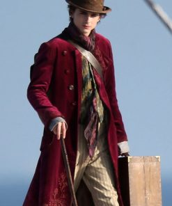 Timothée Chalamet Willy Wonka Velvet Coat Black Friday Sale