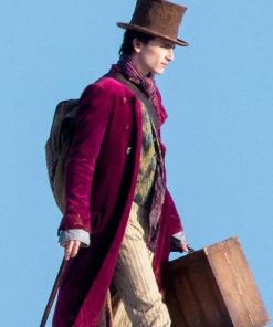 Timothée Chalamet Willy Wonka Velvet Coat Cosplay Costume