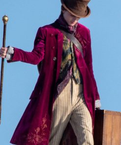 Timothée Chalamet Willy Wonka Velvet Coat Easter Sale