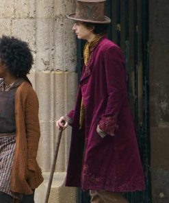 Timothée Chalamet Willy Wonka Velvet Coat Free Shipping UK USA Canada