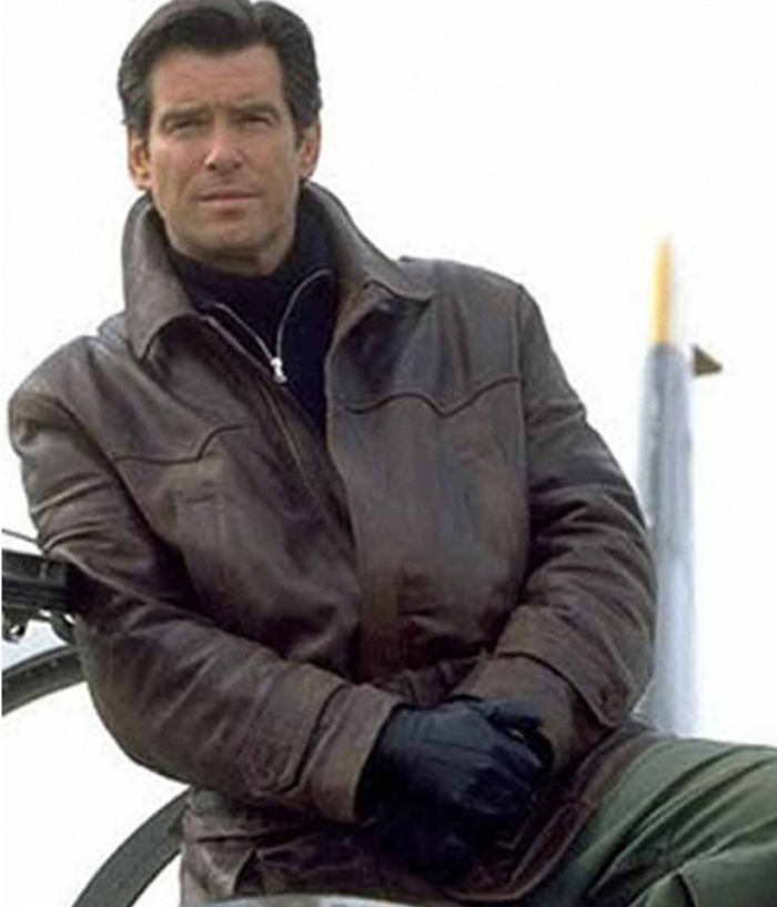 Tomorrow Never Dies James Bond Vintage Leather Coat