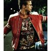 Tyler Durden Mayhem Fight Club Red Leather Jacket