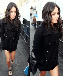 Vanessa Hudgens Fashion Black Wool Pea Coat Hot Sale