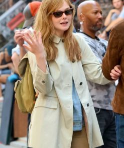A Complete Unknown Elle Fanning Off White Cotton Coat Black Friday Sale