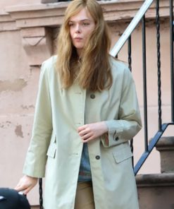 A Complete Unknown Elle Fanning Off White Cotton Coat Gifts for Her