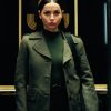 Ana de Armas Ballerina Green Wool Coat