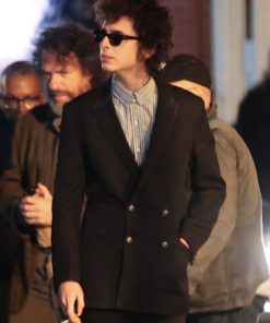 Bob Dylan A Complete Unknown Black Wool Peacoat