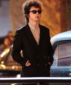 Bob Dylan A Complete Unknown Black Wool Peacoat Winter Sale