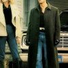 Cobra 1986 Sylvester Stallone Black Wool Coat Celebrity Style Sale