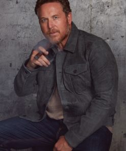 Cole Hauser Yellowstone Gray Suede Leather Jacket