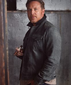 Cole Hauser Yellowstone Gray Suede Leather Jacket Shop now