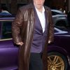 Colin Farrell The Penguin Series Brown Leather Coat