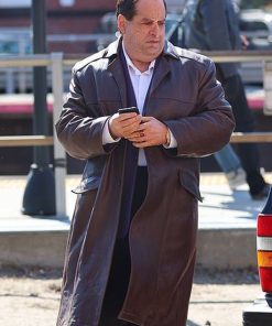 Colin Farrell The Penguin Series Brown Leather Coat Buy now