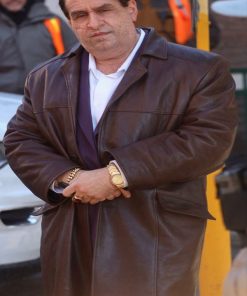 Colin Farrell The Penguin Series Brown Leather Coat Halloween Sale