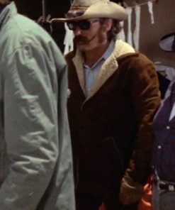 Easy Rider Dennis Hopper Brown Suede Shearling Jacket