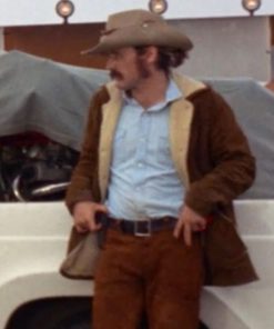 Easy Rider Dennis Hopper Brown Suede Shearling Jacket Mens Vintage Sale