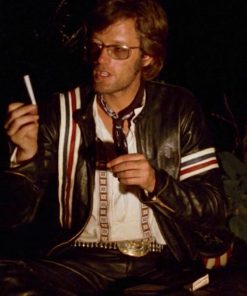 Easy Rider Peter Fonda Vintage Biker Leather Jacket Black Friday Sale