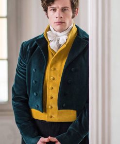 James Norton Bridgerton Green Velvet Tailcoat