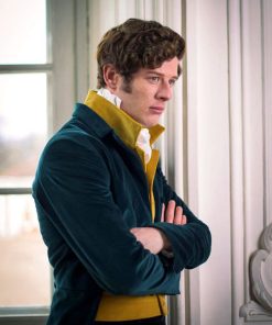 James Norton Bridgerton Green Velvet Tailcoat Hot Sale