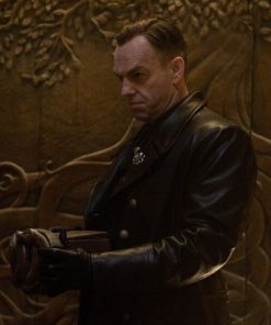 Johann Schmidt Red Skull Black Leather Coat Costume Christmas Sale