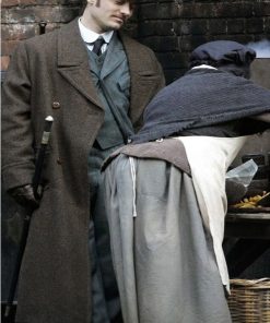 John H. Watson Sherlock Holmes Brown Wool Coat veste en cuir