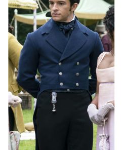 Lord Anthony Bridgerton Blue Wool Tailcoat on Sale