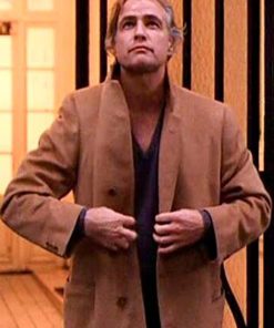 Men Vintage Marlon Brando Brown Cotton Coat