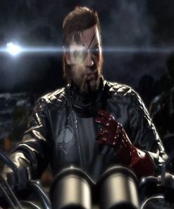 Metal Gear Solid Snake Biker Leather Jacket