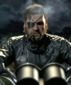 Metal Gear Solid Snake Biker Leather Jacket Free Shipping UK USA Canada