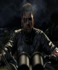 Metal Gear Solid Snake Biker Leather Jacket Halloween Costume