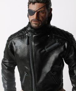 Metal Gear Solid Snake Biker Leather Jacket Motorcycle