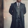 Thomas Shelby Peaky Blinders Gray Wool Trench Coat