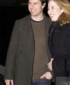 Tom Cruise Mission Impossible Brown Wool Peacoat Free Shipping UK USA Canada